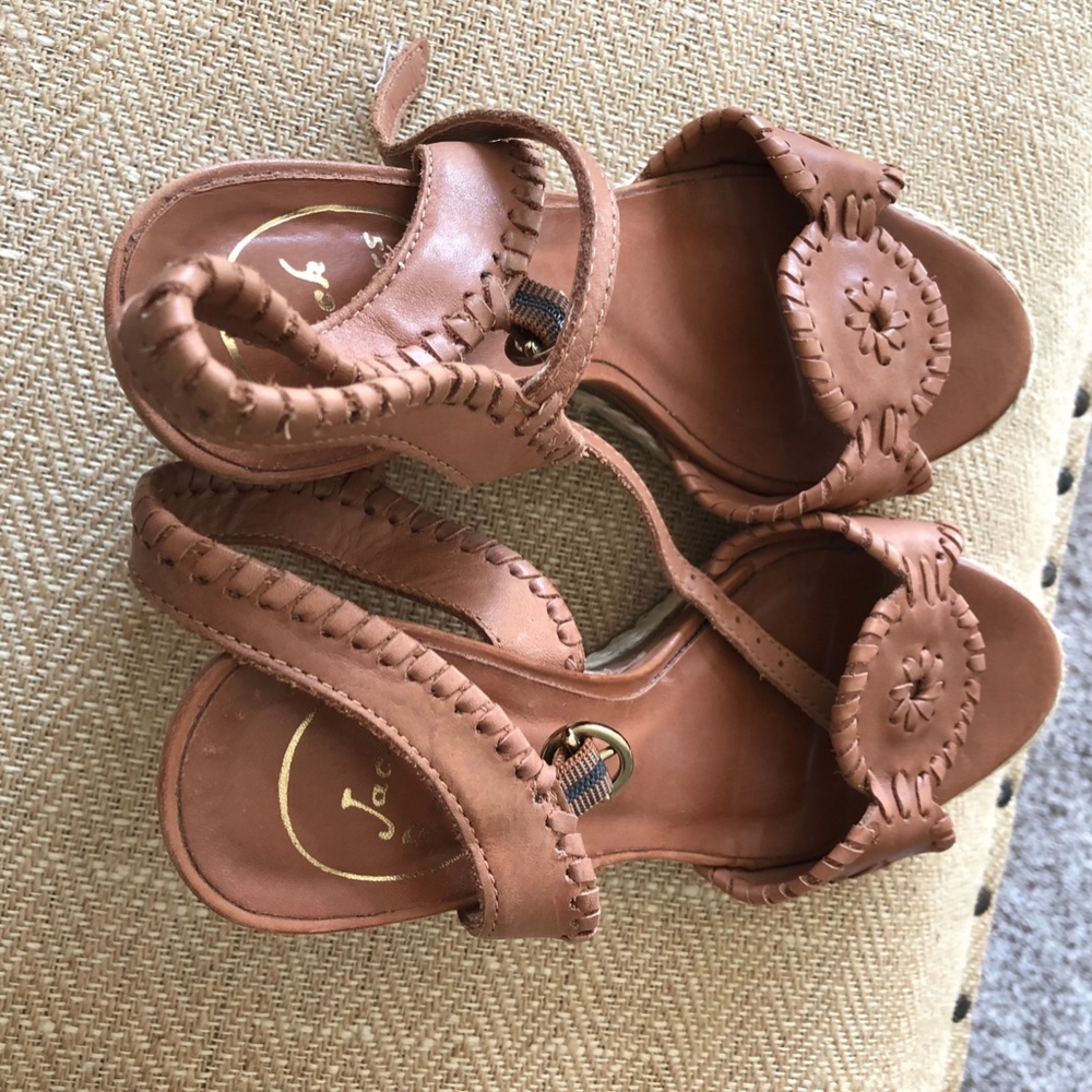 Brown DISCONTINUED Jack Rogers Wedge Sandals